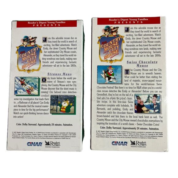 The Country Mouse And The City Mouse Adventures Set of 9 VHS Tapes Sealed Movies - Picture 9 of 15